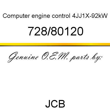 Computer, engine control, 4JJ1X-92kW 728/80120