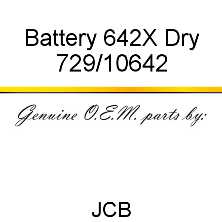 Battery 642X Dry 729/10642