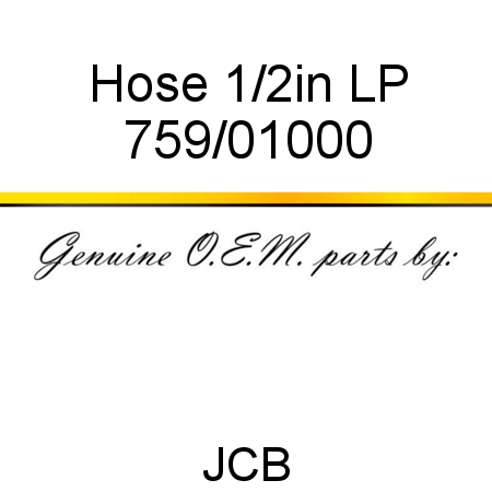 Hose, 1/2in LP 759/01000