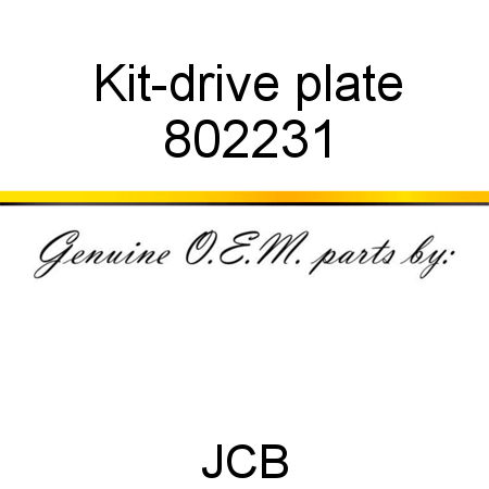 Kit-drive plate 802231
