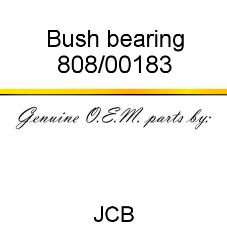 Bush, bearing 808/00183