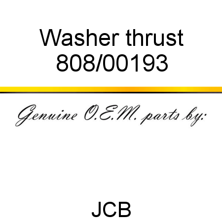 Washer, thrust 808/00193