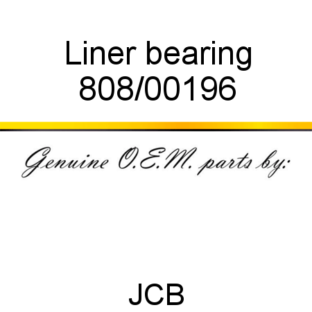 Liner, bearing 808/00196