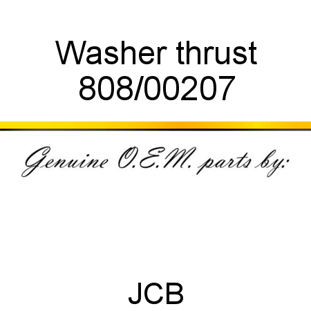 Washer, thrust 808/00207