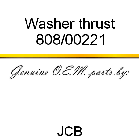 Washer, thrust 808/00221