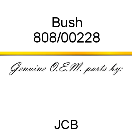 Bush 808/00228