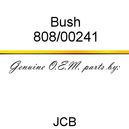 Bush 808/00241