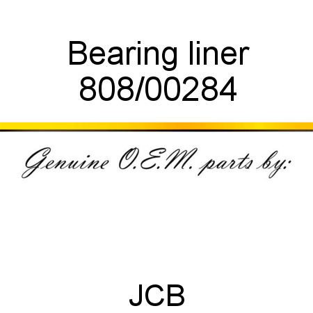 Bearing, liner 808/00284