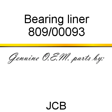 Bearing, liner 809/00093
