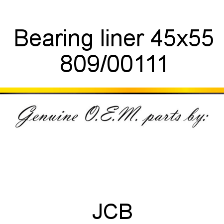 Bearing, liner, 45x55 809/00111