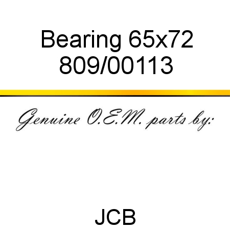 Bearing, 65x72 809/00113