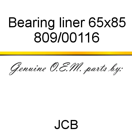 Bearing, liner, 65x85 809/00116
