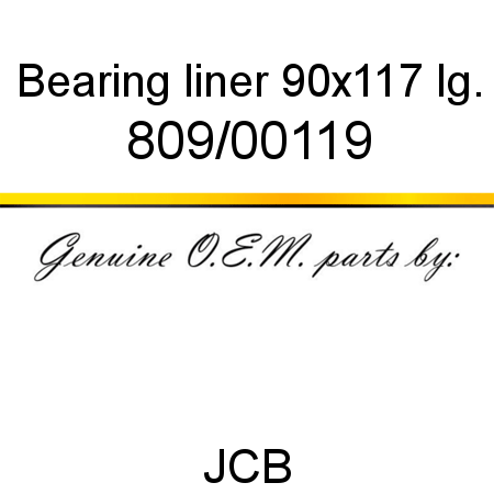 Bearing, liner, 90x117 lg. 809/00119