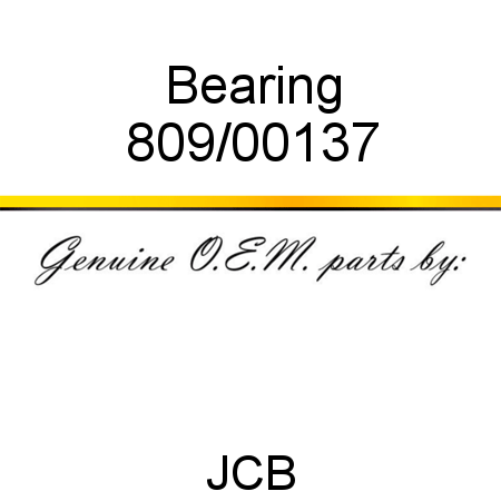 Bearing 809/00137