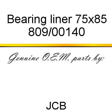 Bearing, liner, 75x85 809/00140