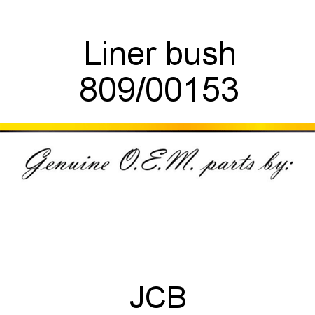 Liner, bush 809/00153