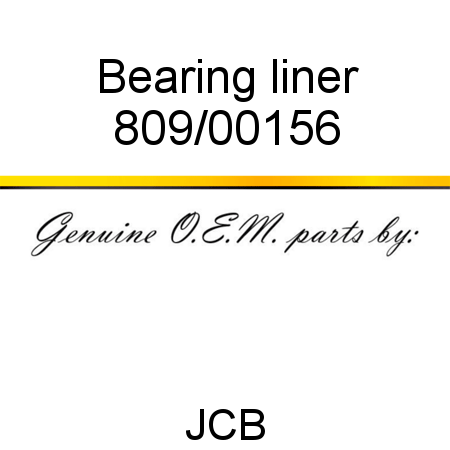 Bearing, liner 809/00156