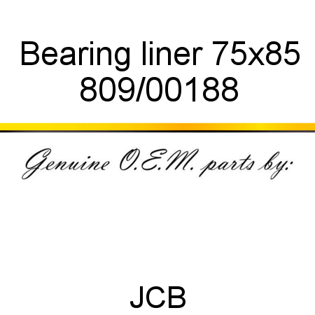 Bearing, liner, 75x85 809/00188
