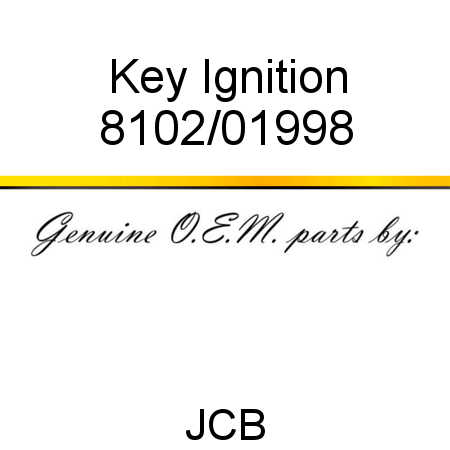 Key, Ignition 8102/01998