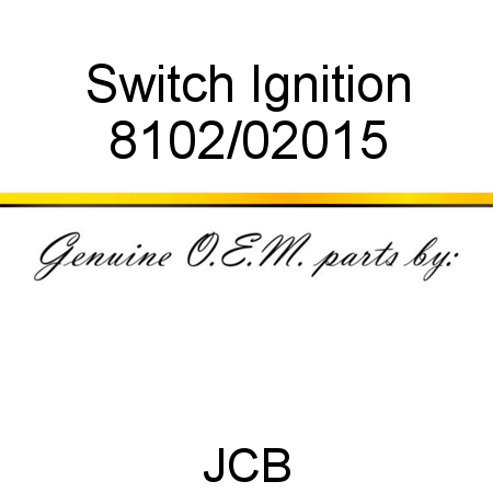 Switch, Ignition 8102/02015