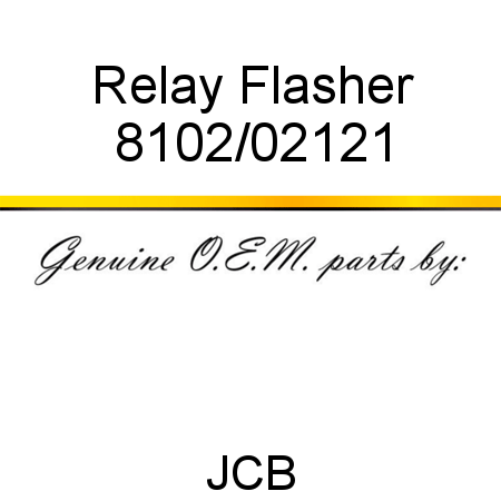 Relay, Flasher 8102/02121