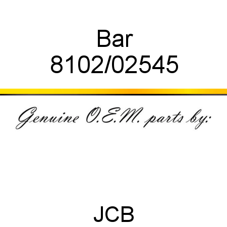 Bar 8102/02545