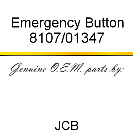 Emergency Button 8107/01347