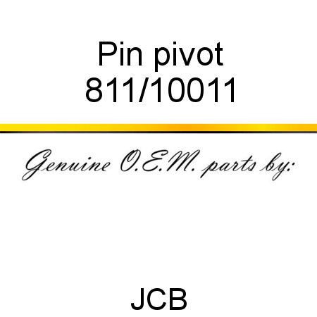 Pin, pivot 811/10011