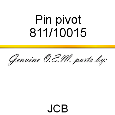 Pin, pivot 811/10015