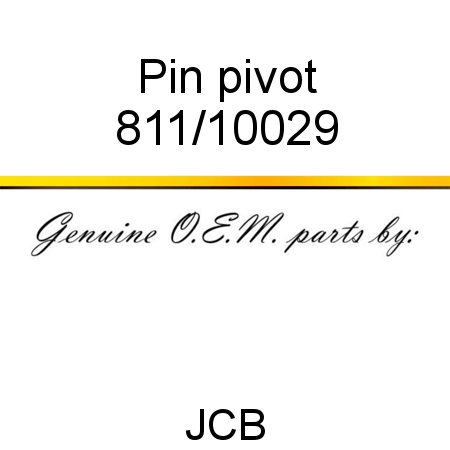 Pin, pivot 811/10029