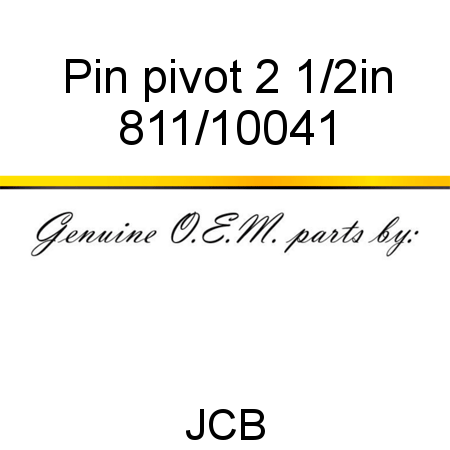 Pin, pivot 2 1/2in 811/10041