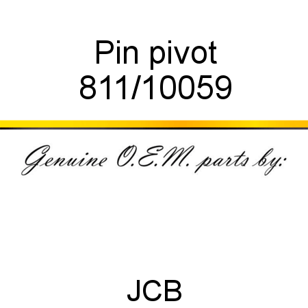 Pin, pivot 811/10059