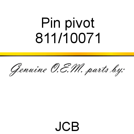 Pin, pivot 811/10071