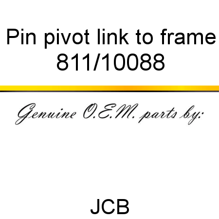 Pin, pivot, link to frame 811/10088