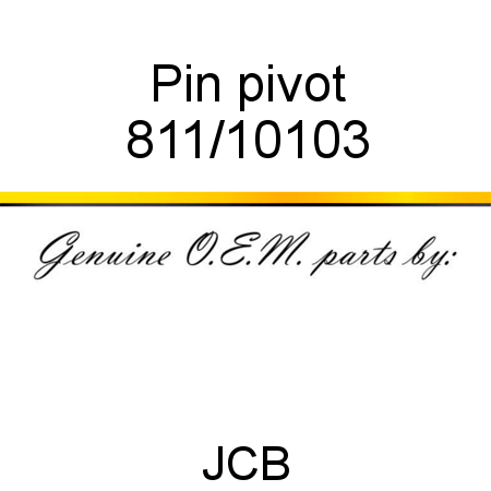 Pin, pivot 811/10103