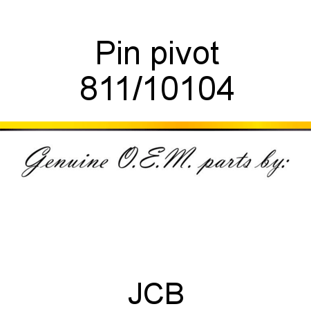 Pin, pivot 811/10104