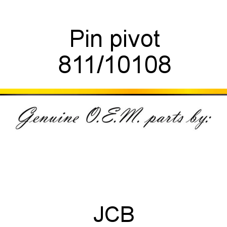 Pin, pivot 811/10108