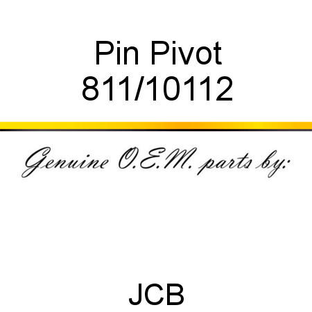 Pin, Pivot 811/10112