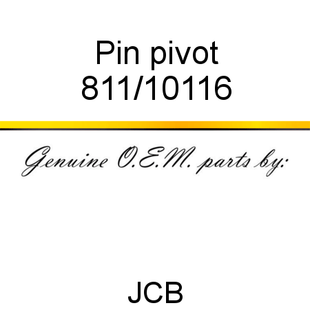 Pin, pivot 811/10116