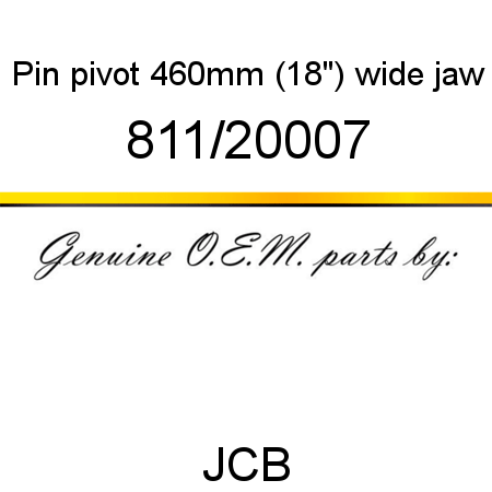 Pin, pivot, 460mm (18