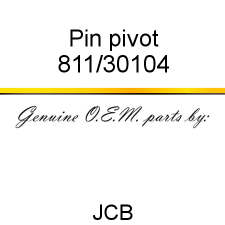 Pin, pivot 811/30104