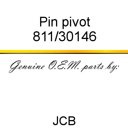 Pin, pivot 811/30146