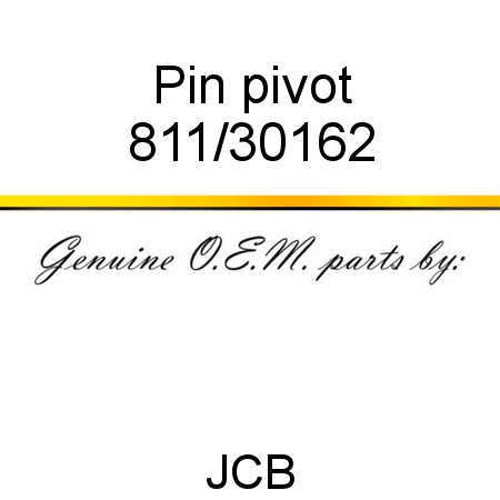 Pin, pivot 811/30162