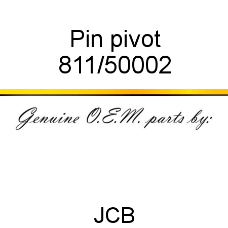 Pin, pivot 811/50002