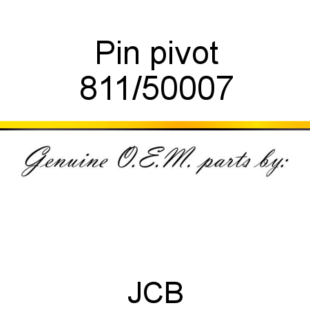 Pin, pivot 811/50007