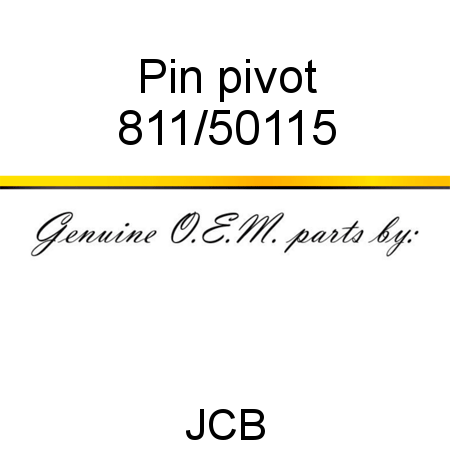 Pin, pivot 811/50115