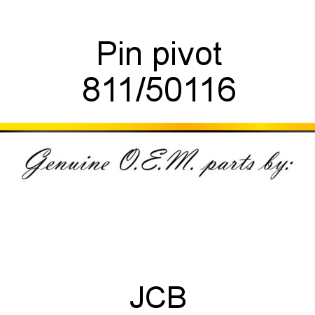 Pin, pivot 811/50116