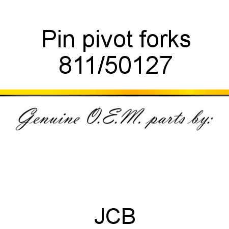 Pin, pivot, forks 811/50127