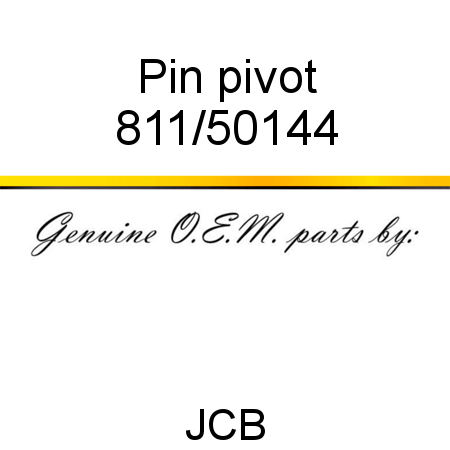 Pin, pivot 811/50144