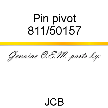 Pin, pivot 811/50157